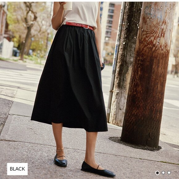 SIMONS Long pleated dark black-grey - Picture 1 of 6